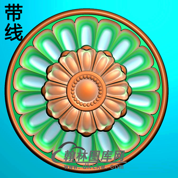 欧式圆形洋花精雕图（YXH-296）展示