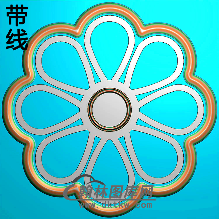 欧式圆形洋花精雕图（YXH-297）展示