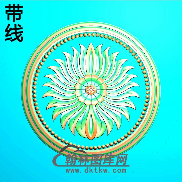 欧式圆形洋花精雕图（YXH-300）展示