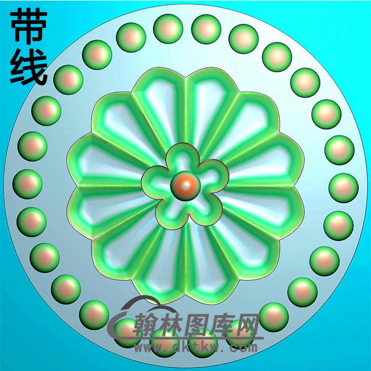 欧式圆形洋花精雕图（YXH-315）展示