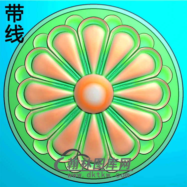 欧式圆形洋花精雕图（YXH-321）展示