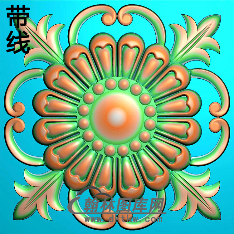 欧式圆形洋花精雕图（YXH-322）展示