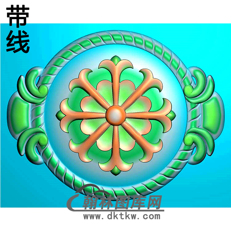 欧式圆形洋花精雕图（YXH-330）展示