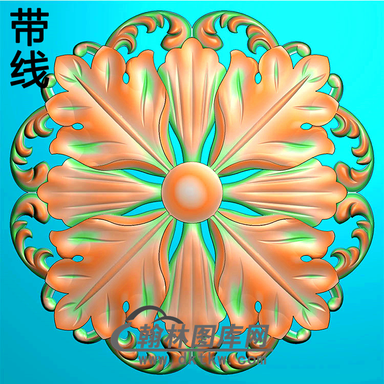 欧式圆形洋花精雕图（YXH-332）展示