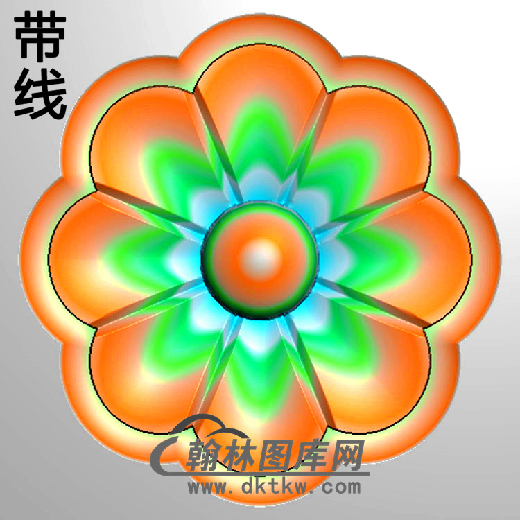 欧式圆形洋花精雕图（YXH-335）展示
