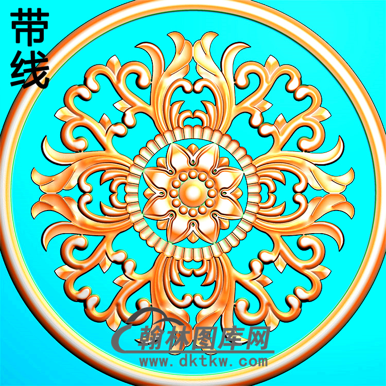 欧式圆形洋花精雕图（YXH-336）展示