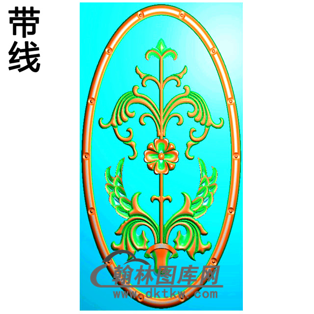 欧式椭圆形洋花精雕图（TYH-010）展示