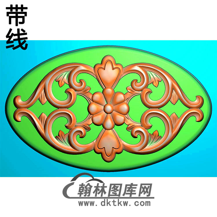 欧式椭圆形洋花精雕图（TYH-021）展示