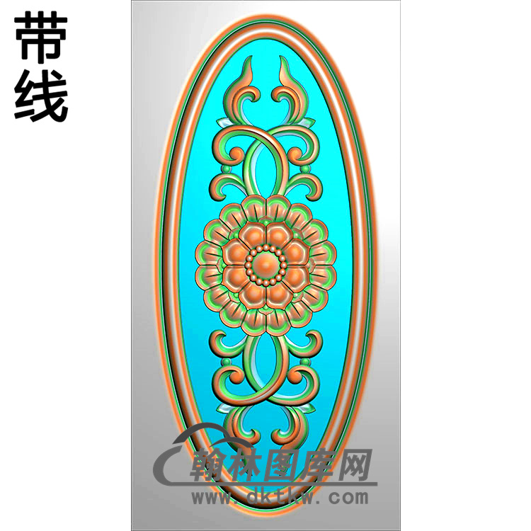 欧式椭圆形洋花精雕图（TYH-024）展示