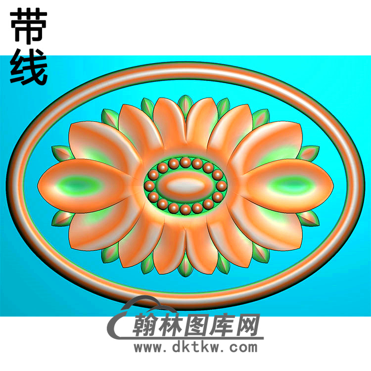 欧式椭圆形洋花精雕图（TYH-027）展示