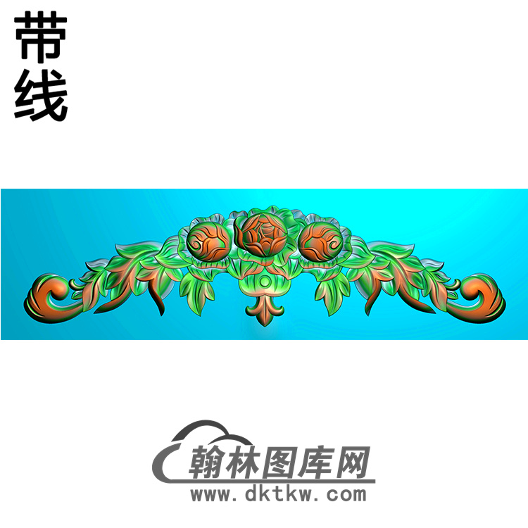 欧式帽顶洋花精雕图（MDH-042）展示