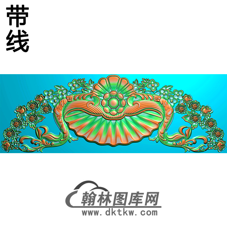 欧式帽顶洋花精雕图（MDH-043）展示