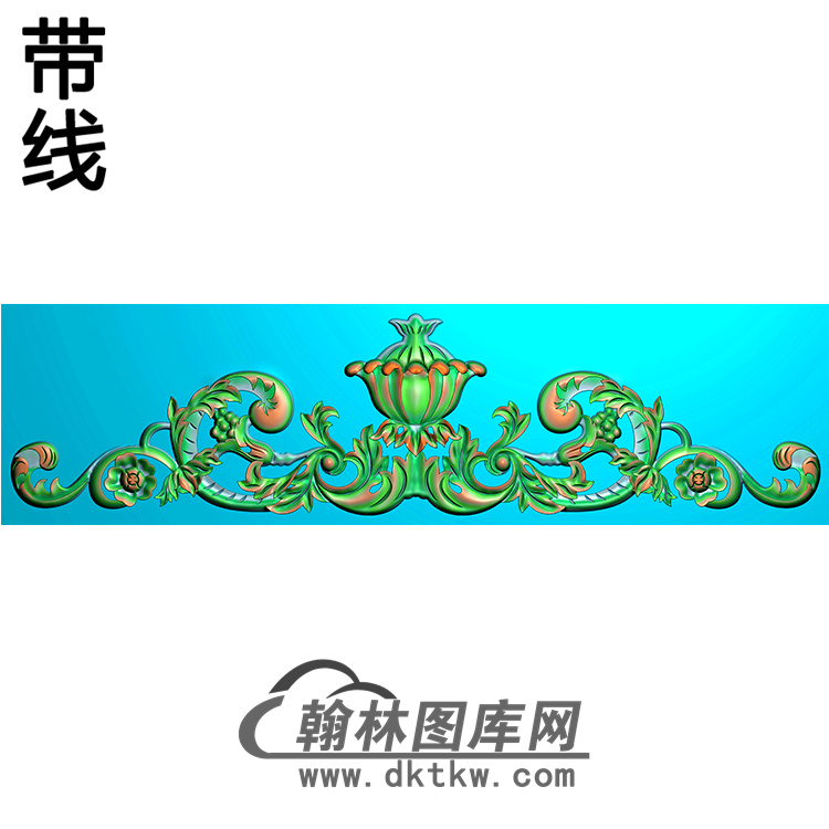 帽顶洋花精雕图（MDH-081）展示