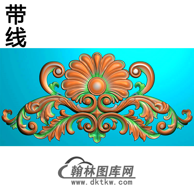 欧式帽顶洋花精雕图（MDH-107）展示