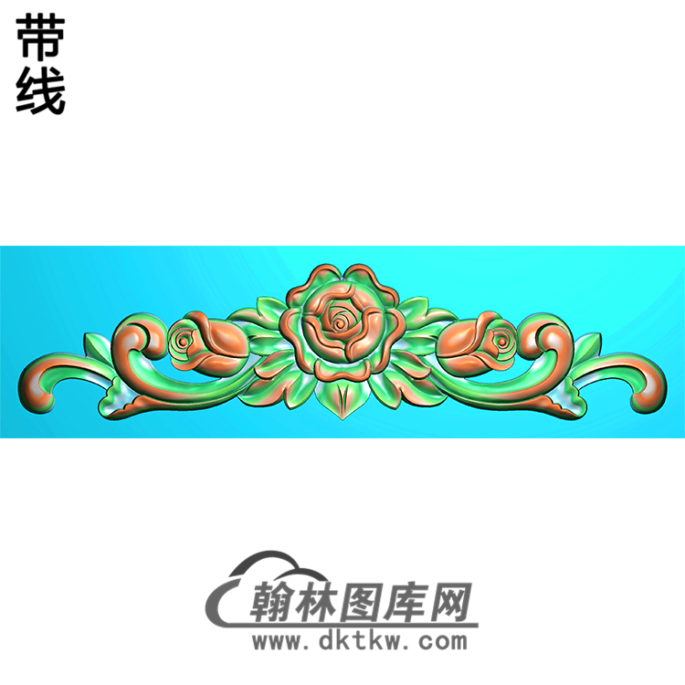 欧式帽顶洋花精雕图（MDH-123）展示