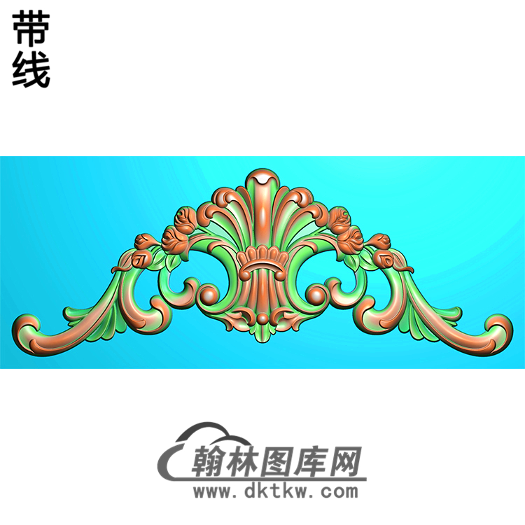欧式帽顶洋花精雕图（MDH-159）展示