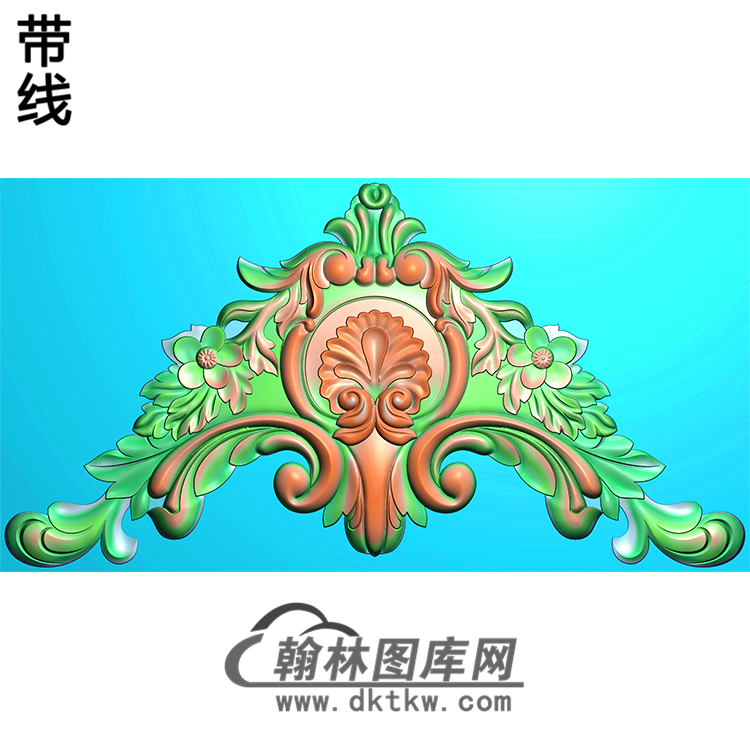 欧式帽顶洋花精雕图（MDH-158）展示