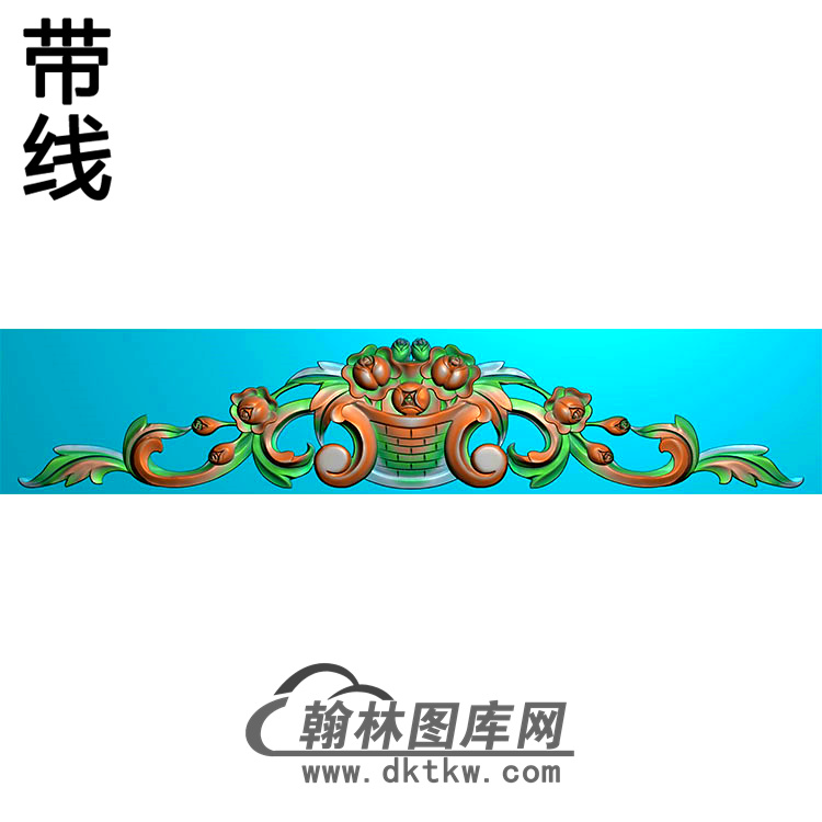 欧式帽顶洋花精雕图（MDH-175）展示