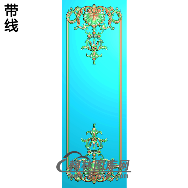 洋花护墙板精雕图(HQB-056)展示