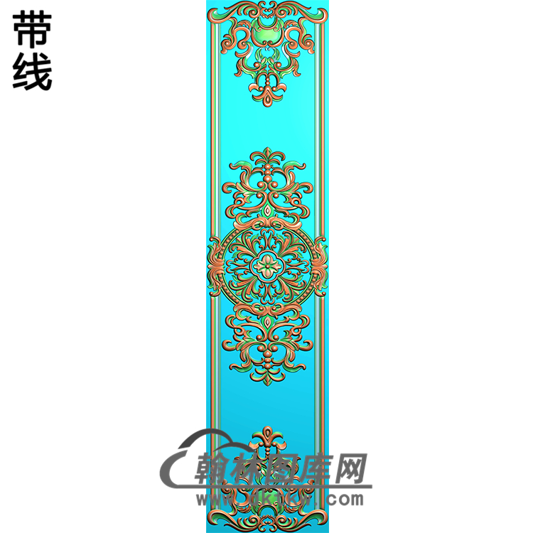 洋花护墙板精雕图(HQB-057)展示