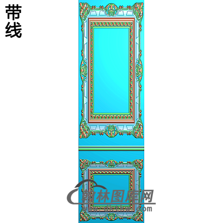 洋花护墙板精雕图(HQB-105)展示