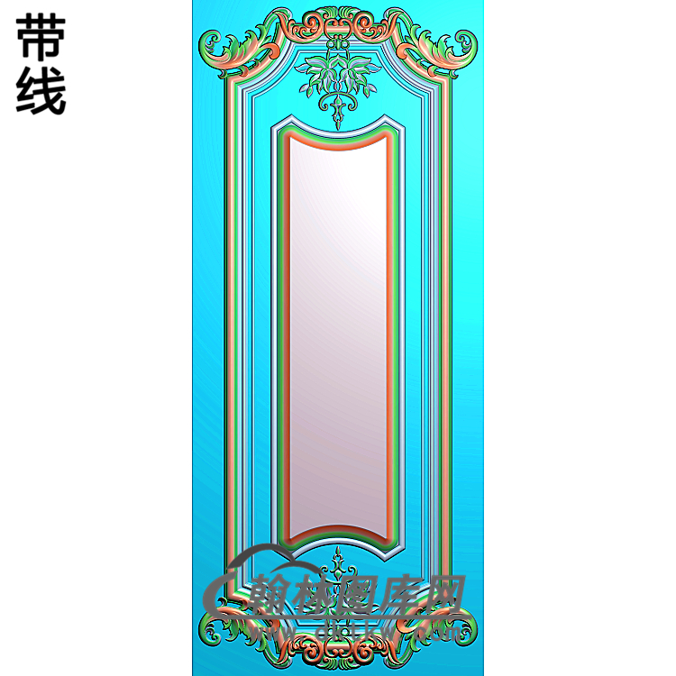 洋花护墙板精雕图(HQB-121)展示