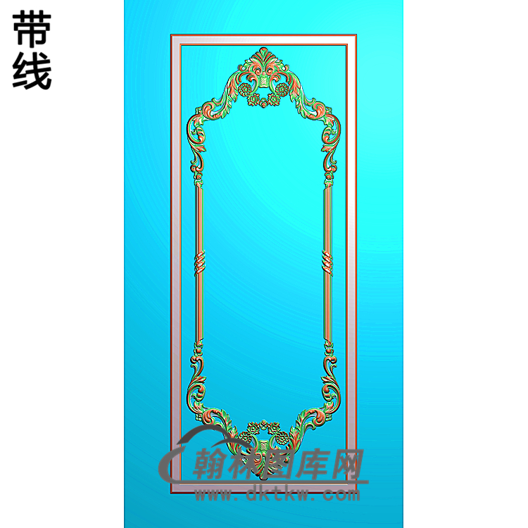 洋花护墙板精雕图(HQB-125)展示