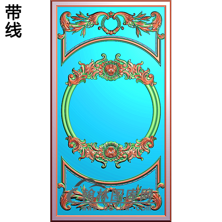 洋花护墙板精雕图(HQB-150)展示