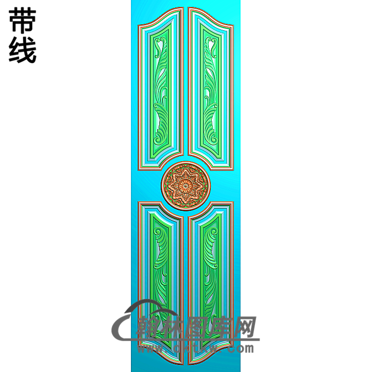 护墙板精雕图(HQB-165)展示