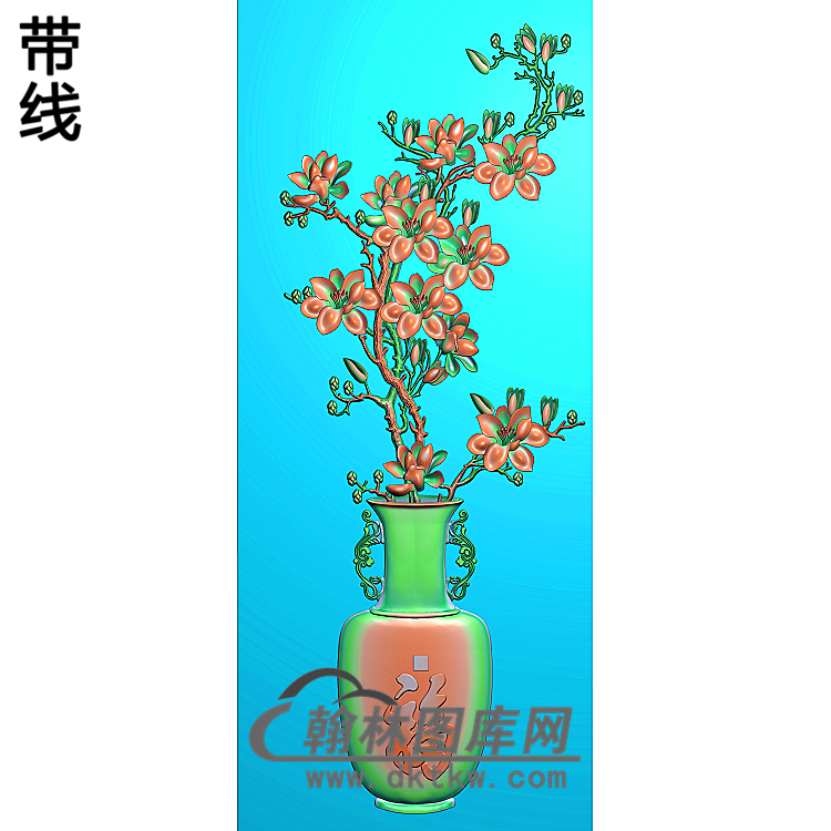 花瓶护墙板精雕图(HQB-175)展示