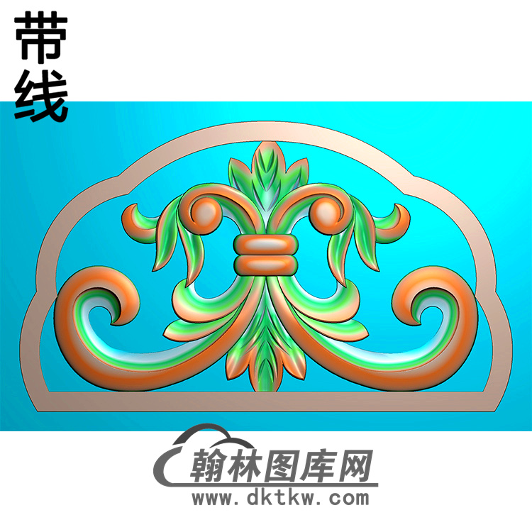 洋花碑头精雕图（MBBT-0201）展示