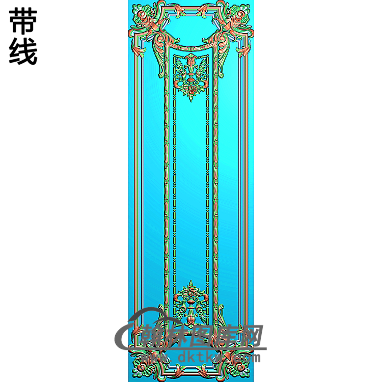 洋花护墙板精雕图(HQB-219)展示