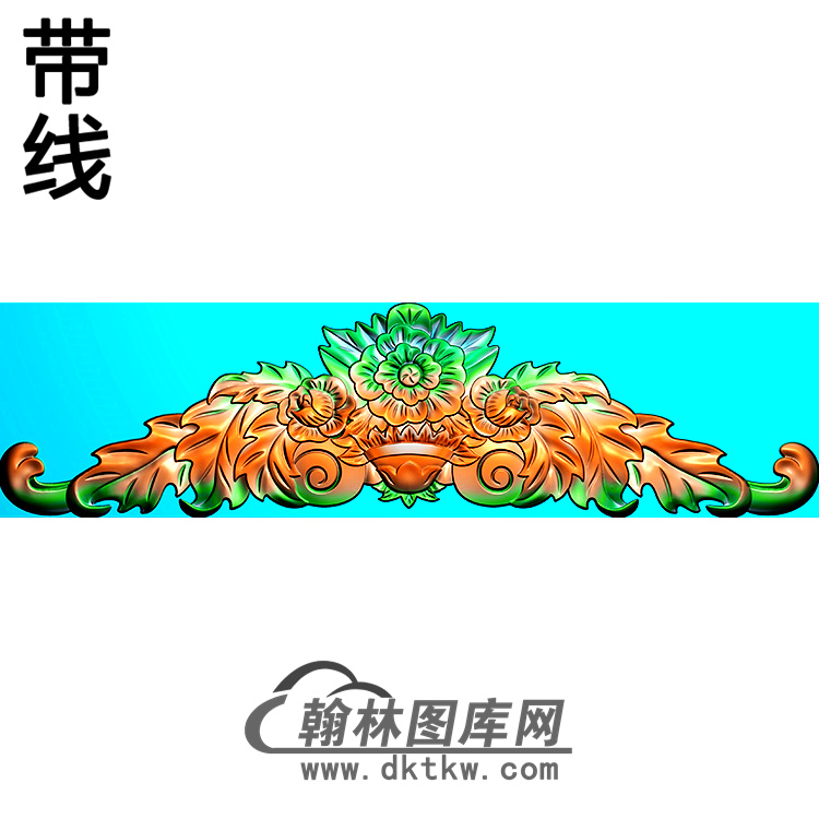 欧式帽顶洋花精雕图（MDH-226）展示