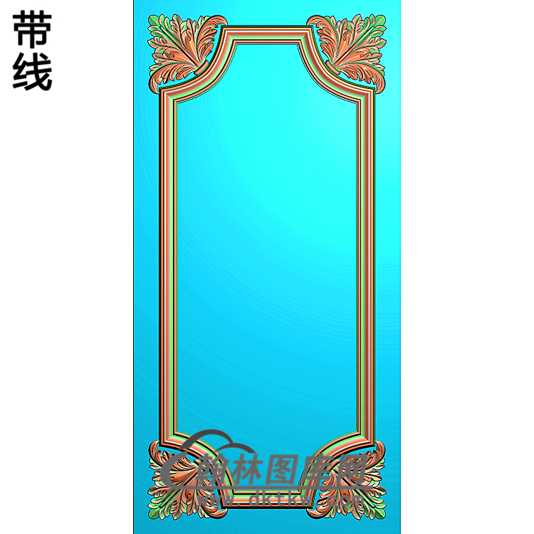 洋花护墙板精雕图(HQB-284)展示