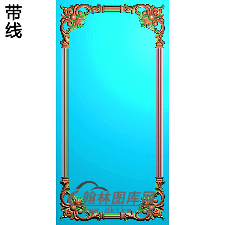 洋花护墙板精雕图(HQB-285)展示