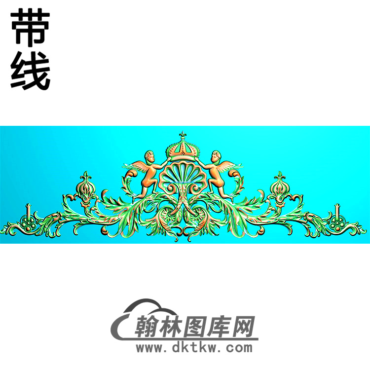 欧式帽顶洋花精雕图（MDH-244）展示