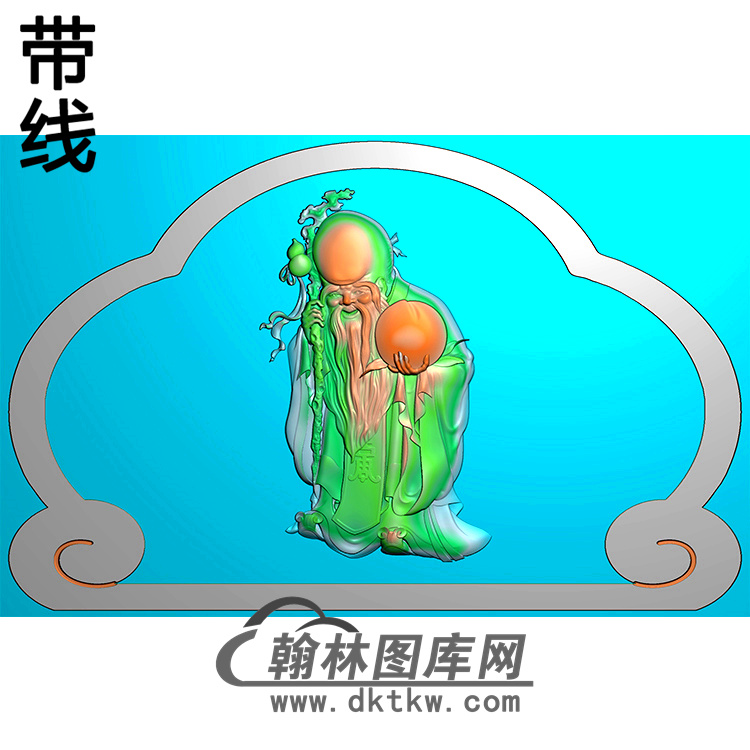 寿星碑头精雕图（MBBT-0227）展示