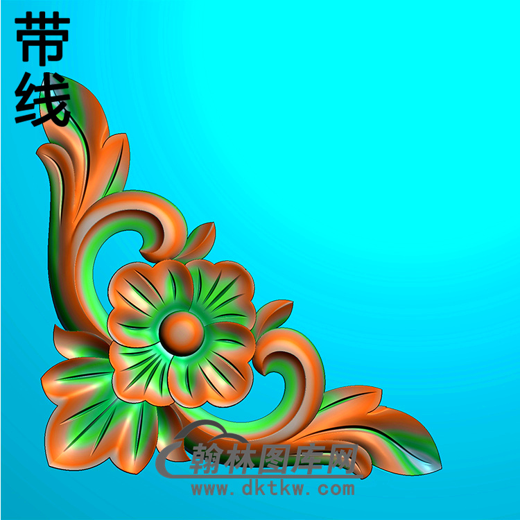 欧式洋花角花精雕图（YJH-004）展示