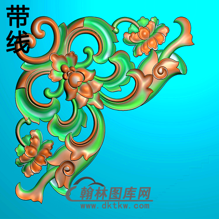 欧式洋花角花精雕图（YJH-006）展示