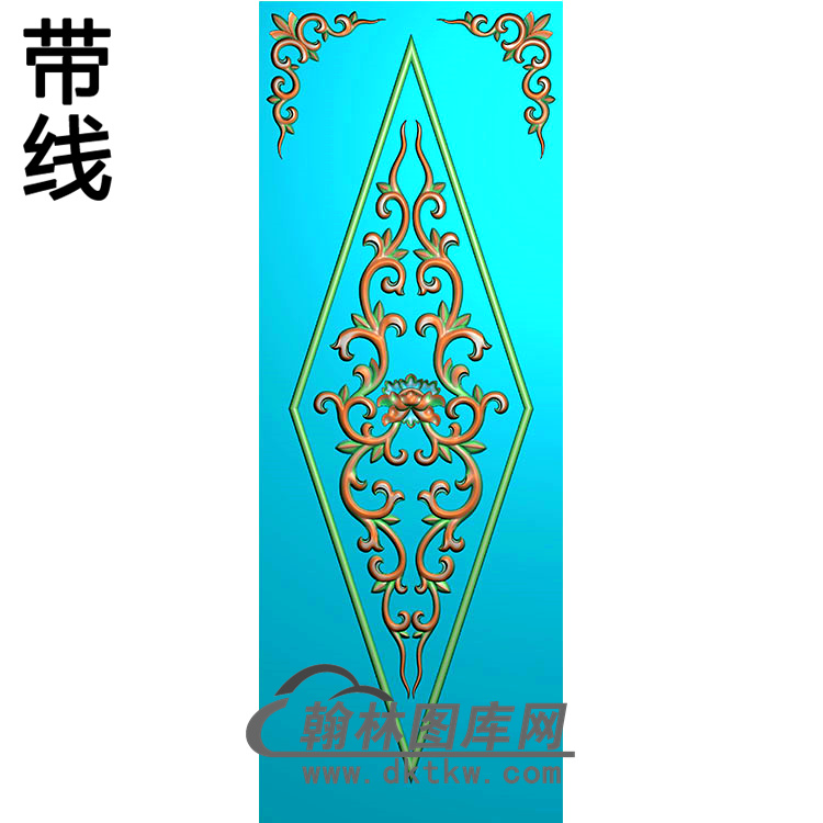 欧式长条洋花精雕图（CTH-010）展示