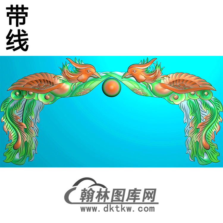 双凤碑头精雕图（MBBT-0243）展示