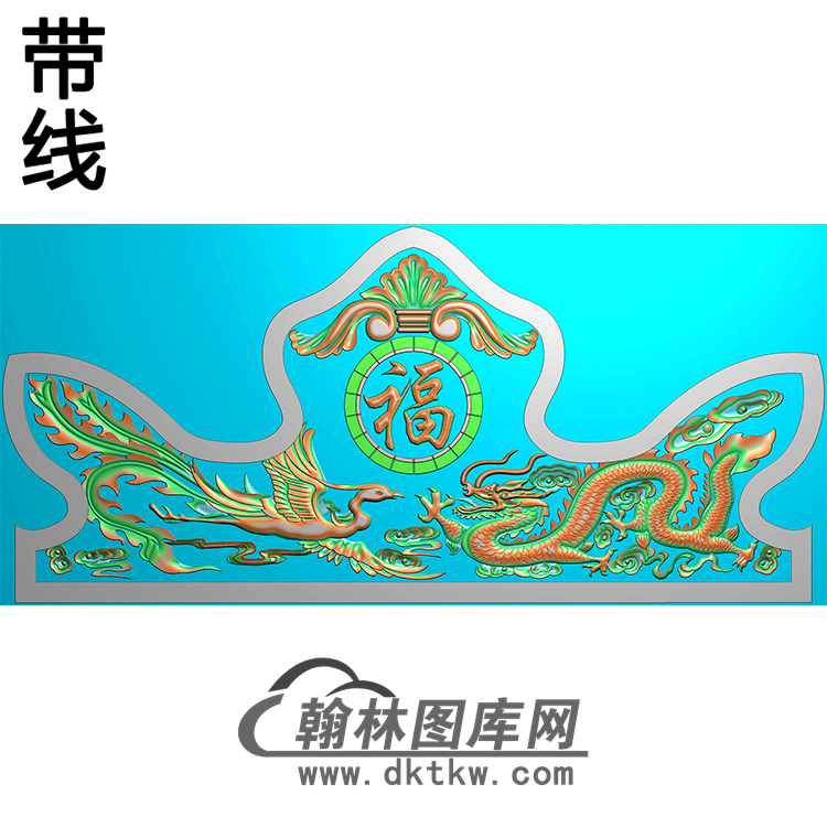 龙凤碑头精雕图（MBBT-0294）展示