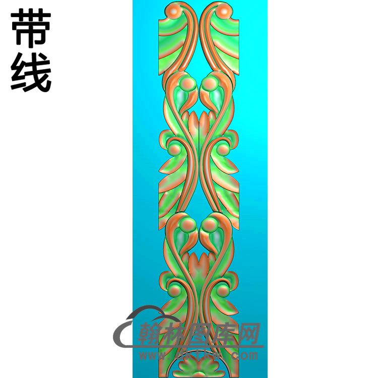欧式长条洋花精雕图（CTH-027）展示