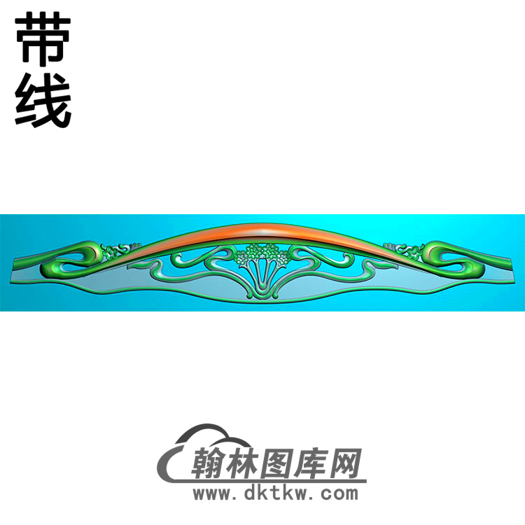 欧式长条洋花精雕图（CTH-031）展示
