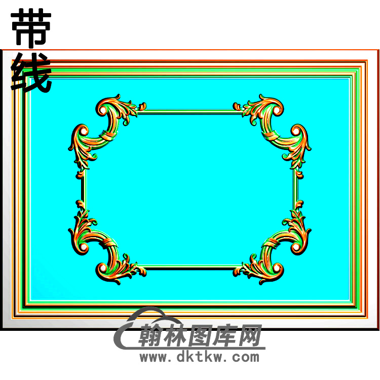 欧式长方形洋花精雕图（CYH-008）展示