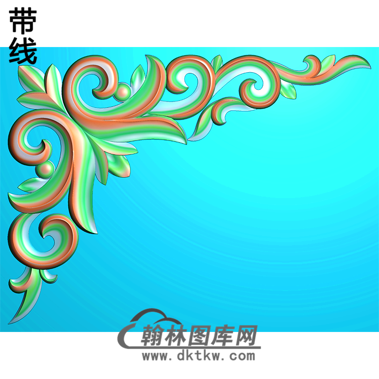 欧式洋花角花精雕图（YJH-042）展示