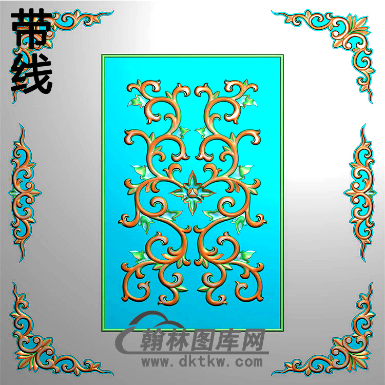 欧式长方形洋花精雕图（CYH-022）展示