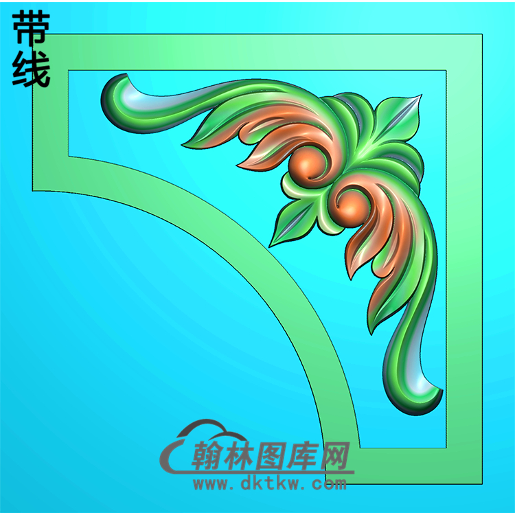 欧式洋花角花精雕图（YJH-048）展示