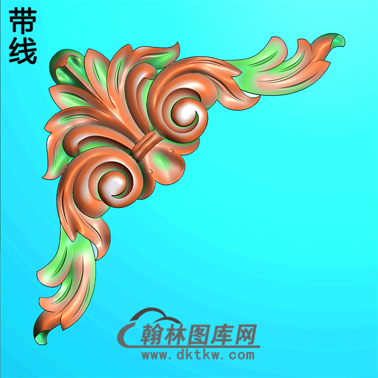 欧式洋花角花精雕图（YJH-051）展示