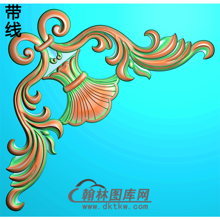欧式洋花角花精雕图（YJH-056）展示